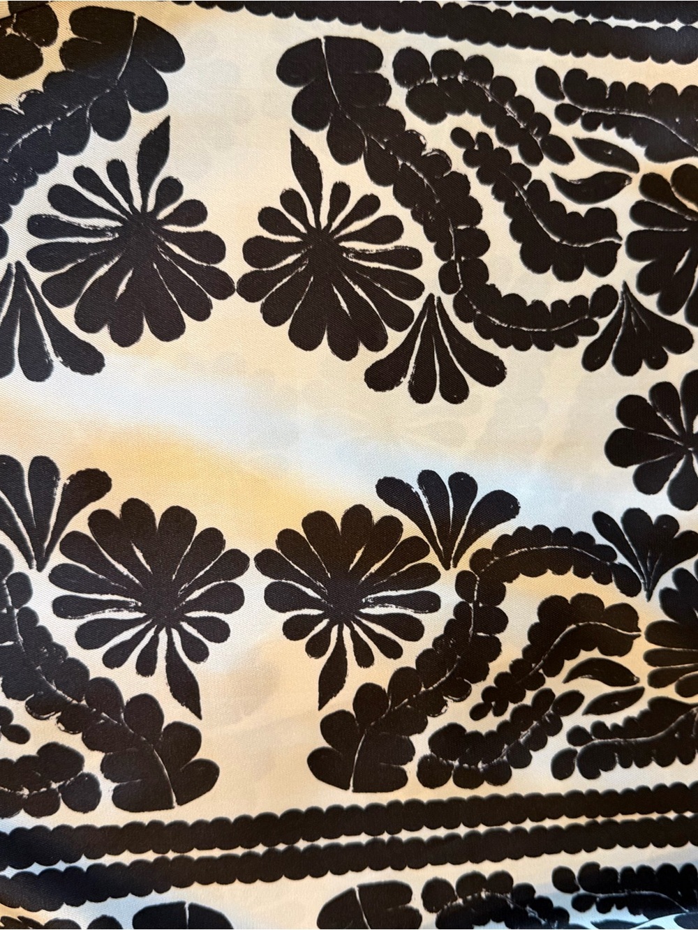 ANTONIO MELANI Black and Ivory Floral Blouse - Picture 4 of 4